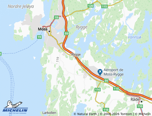MICHELIN Rygge map - ViaMichelin