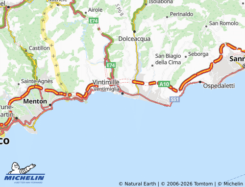 Mappa MICHELIN Ventimiglia - ViaMichelin