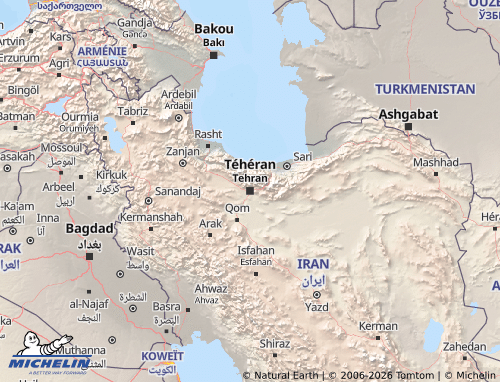 Carte MICHELIN Iran - ViaMichelin