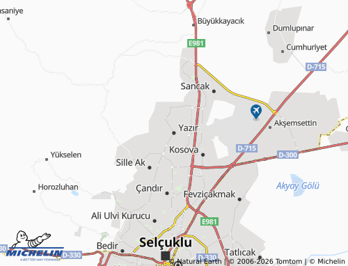 MICHELIN Yazır map - ViaMichelin