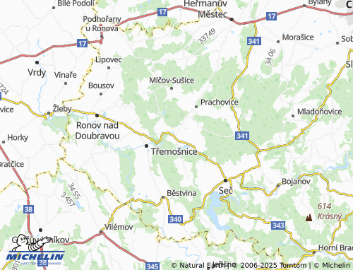 MICHELIN Starý Dvůr map - ViaMichelin