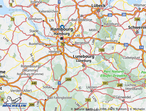 MICHELIN Harburg map - ViaMichelin