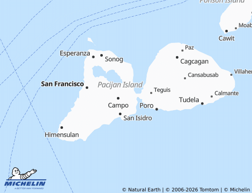 MICHELIN Western Poblacion map - ViaMichelin