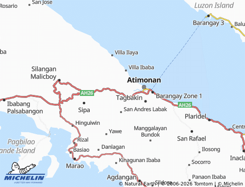 MICHELIN Tinandog map - ViaMichelin