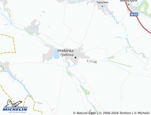 Mapa MICHELIN Hrebinka - ViaMichelin