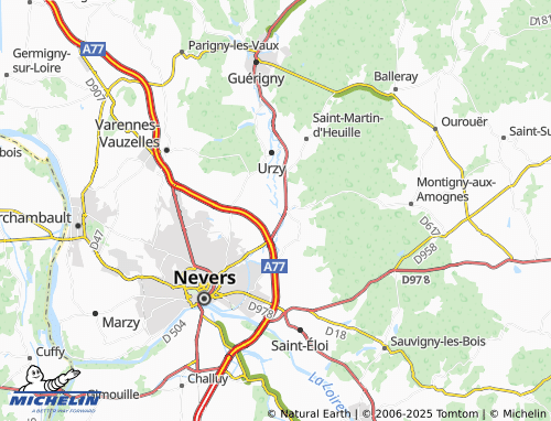 MICHELIN Les Buttes map - ViaMichelin