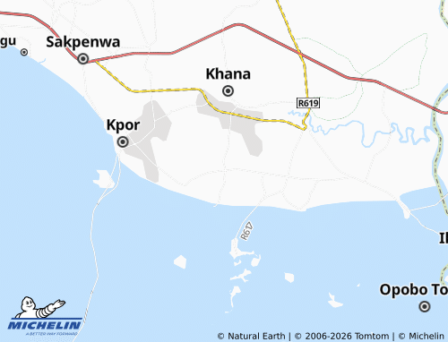 MICHELIN Kono-Bewa map - ViaMichelin