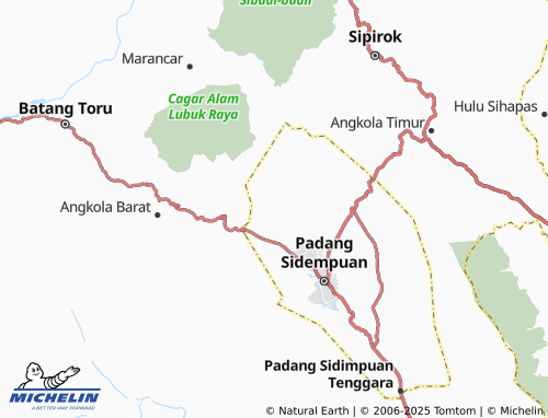 Carte MICHELIN Padang Sidimpuan Hutaimbaru - ViaMichelin