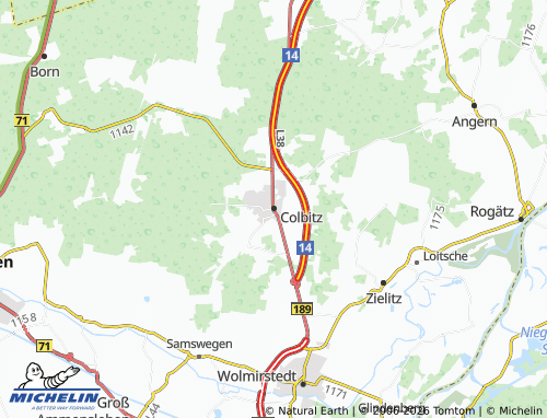 MICHELIN Colbitz map - ViaMichelin