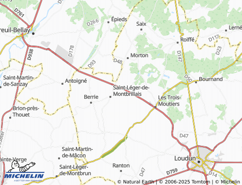 MICHELIN Montbrillais map - ViaMichelin