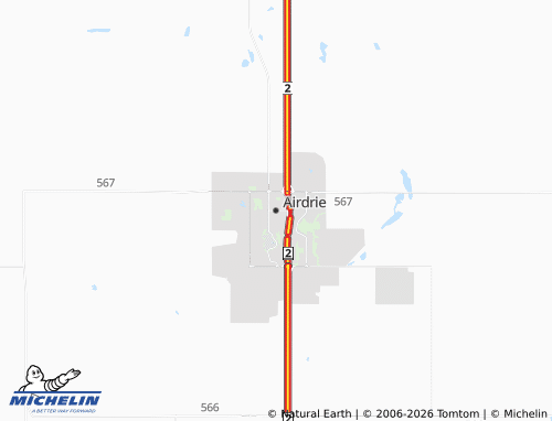 Carte MICHELIN Airdrie - ViaMichelin