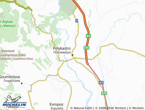 Carte MICHELIN Polykastro - ViaMichelin