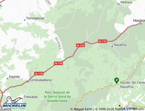MICHELIN Collado Hermoso map - ViaMichelin