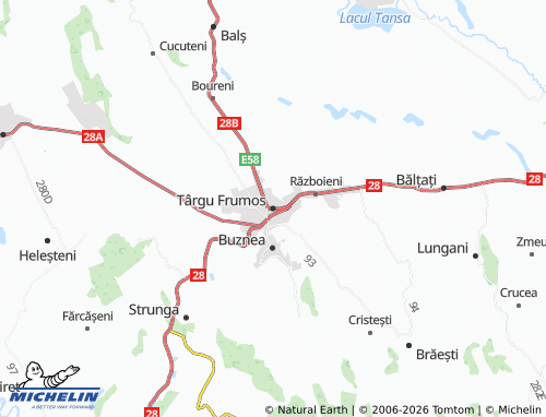 MICHELIN Târgu Frumos map - ViaMichelin