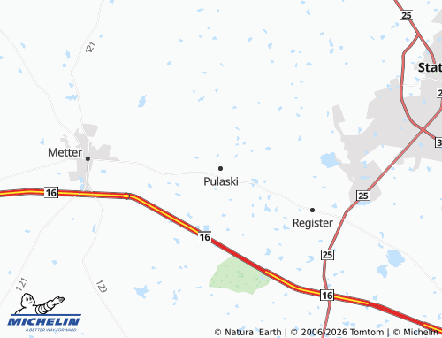 Mapa MICHELIN Pulaski - ViaMichelin
