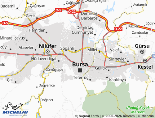 MICHELIN Çirişhane map - ViaMichelin