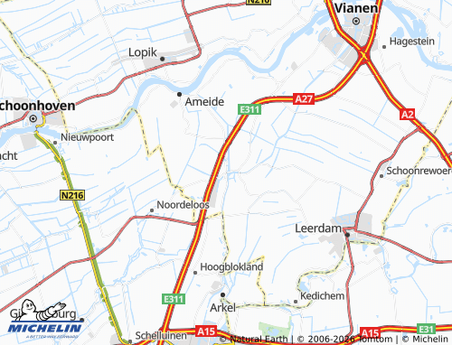 Kaart MICHELIN Meerkerk - ViaMichelin