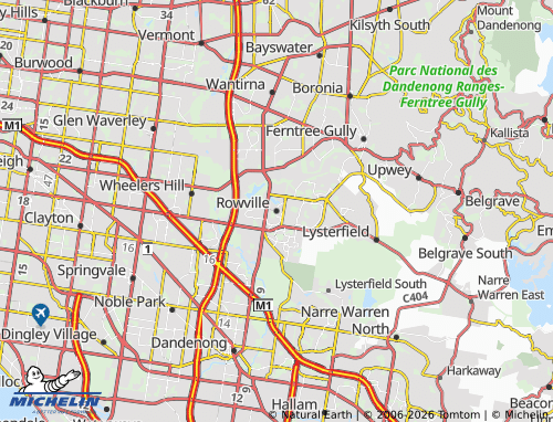Mapa MICHELIN Rowville - ViaMichelin