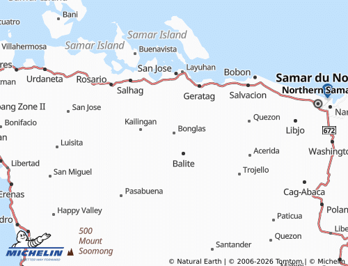 MICHELIN Bonglas map - ViaMichelin