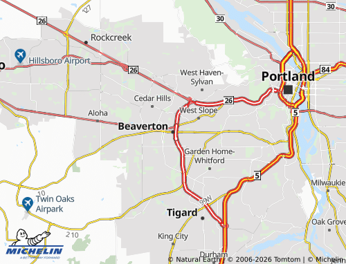 Mapa MICHELIN Beaverton - ViaMichelin