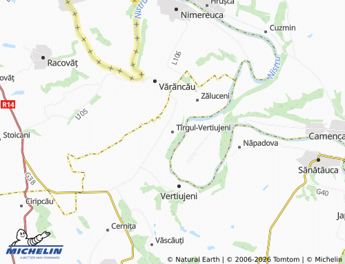 Mappa MICHELIN Tîrgul-Vertiujeni - ViaMichelin