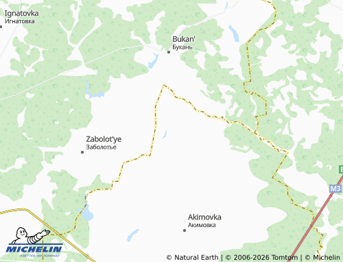 Carte MICHELIN Oslinka - ViaMichelin