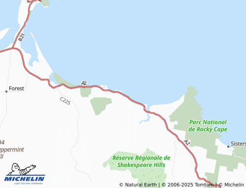 MICHELIN Edgcumbe Beach map - ViaMichelin