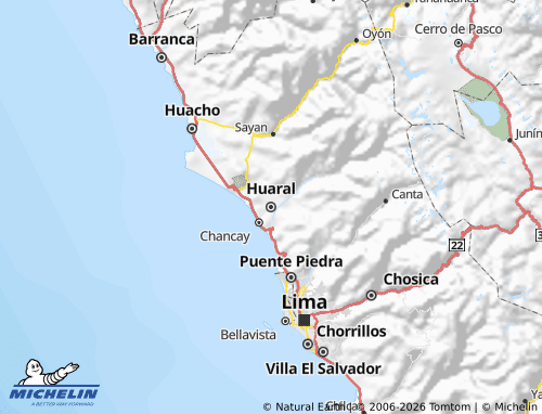 MICHELIN Huaral map - ViaMichelin