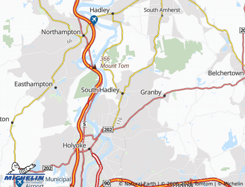Carte MICHELIN South Hadley - ViaMichelin