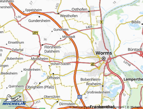 MICHELIN Pfeddersheim map - ViaMichelin