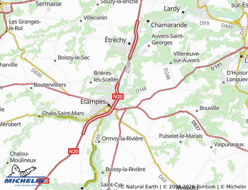 Mapa MICHELIN Morigny-Champigny - ViaMichelin