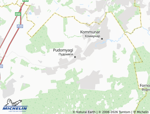 MICHELIN Pudomyagi map - ViaMichelin