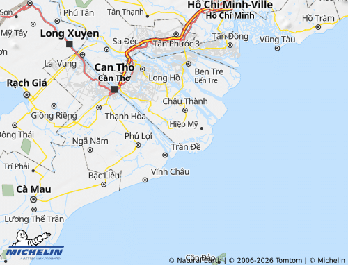 MICHELIN Trà Cú map - ViaMichelin