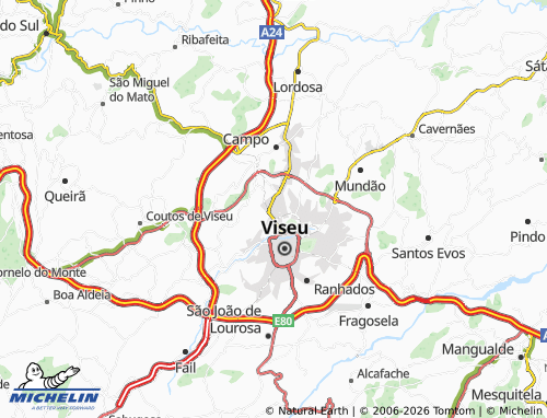 Mapa MICHELIN Abraveses - ViaMichelin