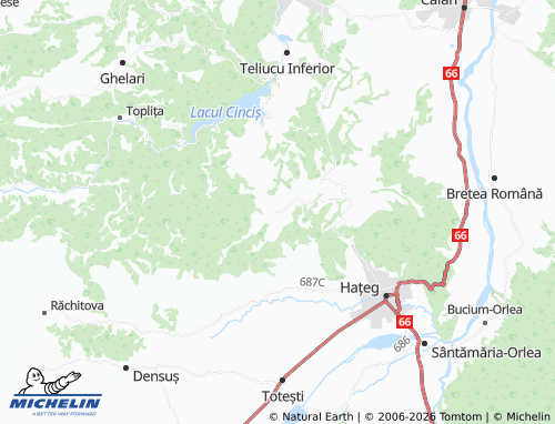 MICHELIN Silvașu De Sus map - ViaMichelin