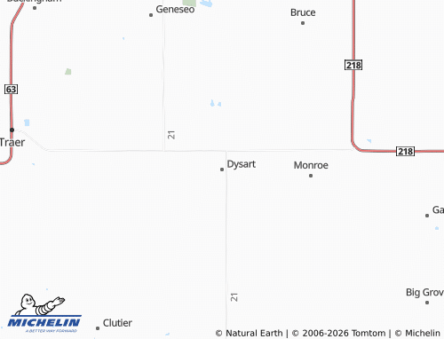 Mapa MICHELIN Dysart - ViaMichelin