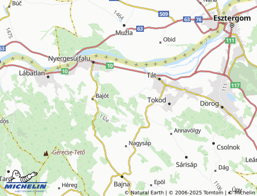 Carte MICHELIN Mogyorósbánya - ViaMichelin