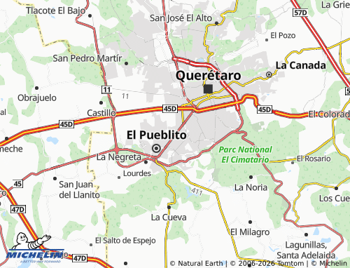 MICHELIN-Landkarte El Pueblito Centro - ViaMichelin