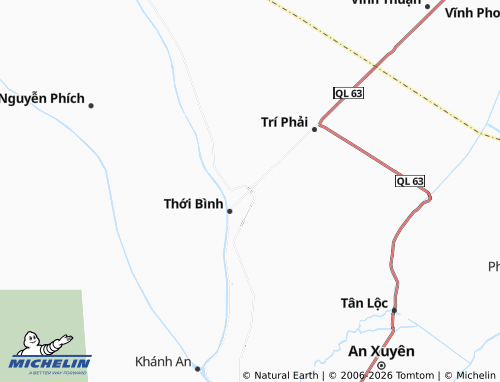 MICHELIN Xã Thới Bình map - ViaMichelin