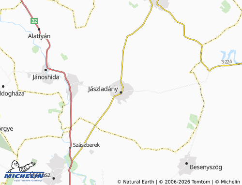 MICHELIN Jászladány map - ViaMichelin