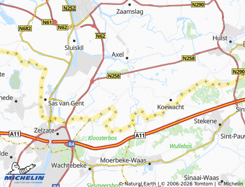 MICHELIN Zuiddorpe map - ViaMichelin