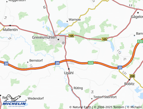 MICHELIN Groß Pravtshagen map - ViaMichelin