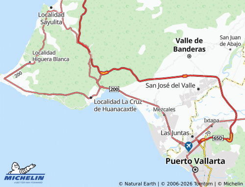 Mapa MICHELIN Playas del Pacífico - ViaMichelin