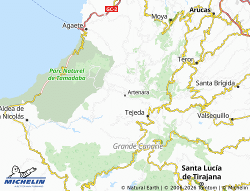 MICHELIN Artenara map - ViaMichelin