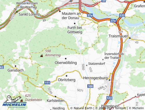 MICHELIN-Landkarte Unterwölbling - ViaMichelin