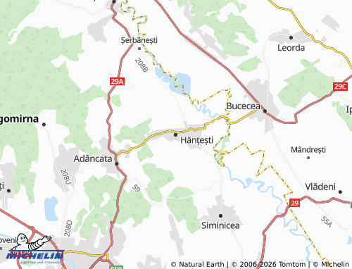 Mapa MICHELIN Hănțești - ViaMichelin