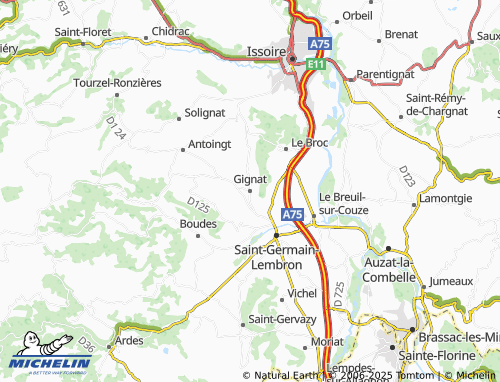 Carte MICHELIN Gignat - ViaMichelin