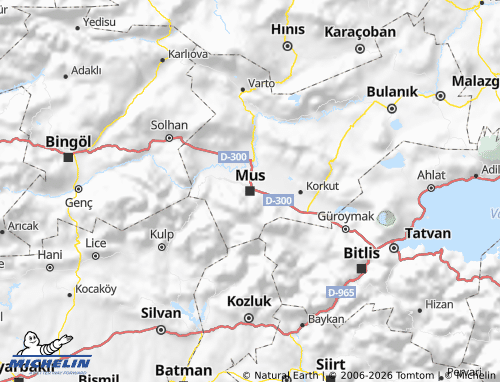 Kaart MICHELIN Muş - ViaMichelin