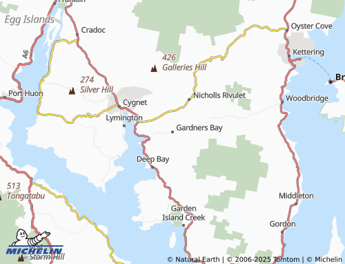 MICHELIN Gardners Bay map - ViaMichelin