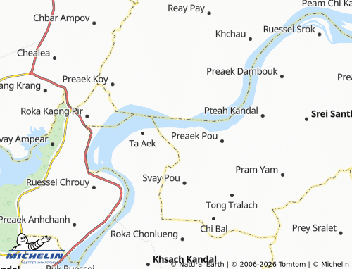 Mapa MICHELIN Mean Chey - ViaMichelin